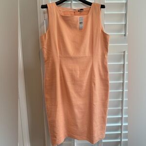 NWT Ann Taylor Linen Sheath Dress  Women’s Size 14 Color - Light Peach